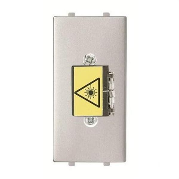 NIESSEN N2118.3 BL Tapa adaptadora fibra óptica SC individual con 1 módulo blanco