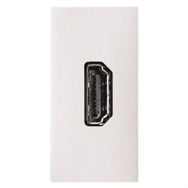 NIESSEN N2155.7 BL Toma VDI HDMI conexión H-H blanco