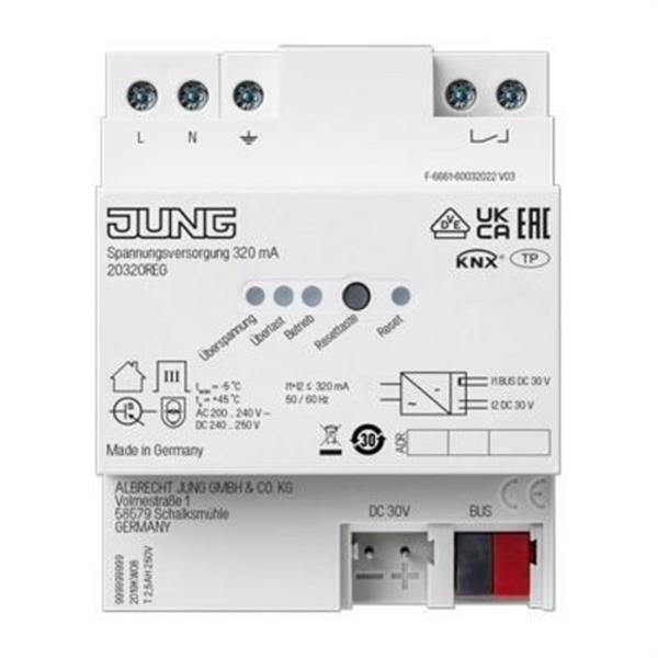JUNG 20320REG Fuente de alimentación KNX 320mA con filtro 4M