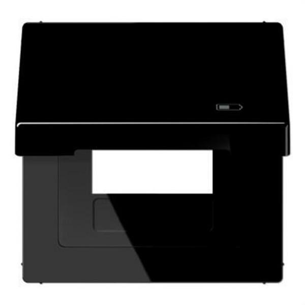 JUNG LS990BFKLUSBSW Tapa abatible cargador doble USB negro de la Serie LS termoplástico (a prueba de golpes) ex