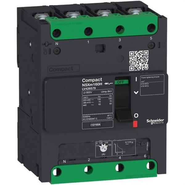 SCHNEIDER ELECTRIC LV426278 *Interruptor NSXm 25kA TM125D 4P/4P tornillo