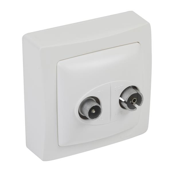 LEGRAND 086060 Base OTEO monobloc TV/R-SAT única
