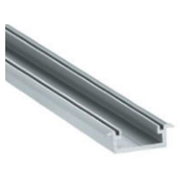 LUZ NEGRA 03.001 Perfil de aluminio anodizado plata LPF 2 metros