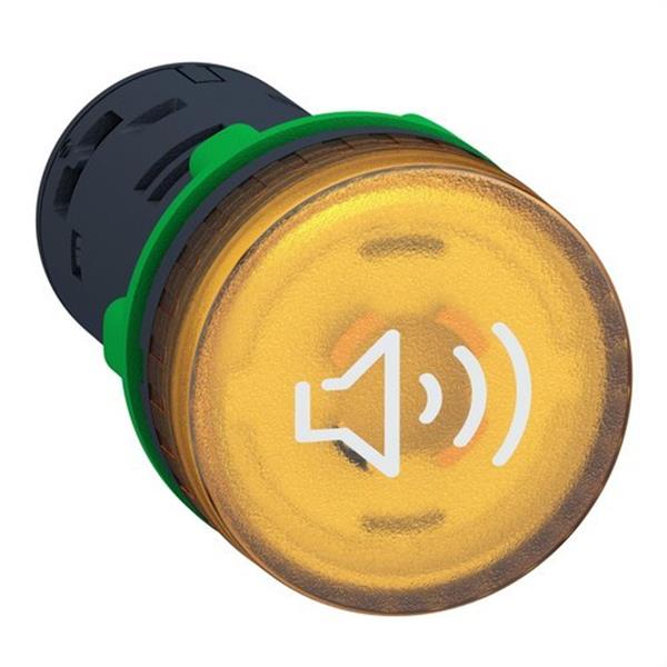 SCHNEIDER ELECTRIC XB5KS2B8 Zumbador luminoso amarillo continuo o intermitente 24V AC/DC