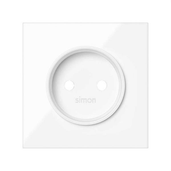 SIMON 10000040-130 Tapa SIMON 100 para base de enchufe bipolar blanco brillante