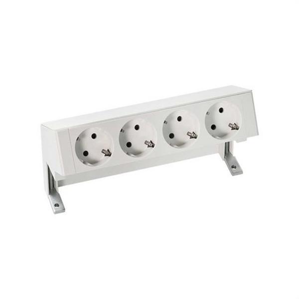 SIMON 42404000-130 Kit de sobremesa completo SIMON 400 con 4 bases de enchufe schuko blanco