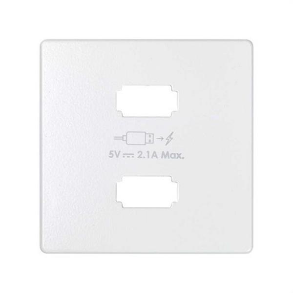 SIMON 8211096-030 Placa cargador SIMON 82 2xUSB 5V DC 2,1 tipo A blanco
