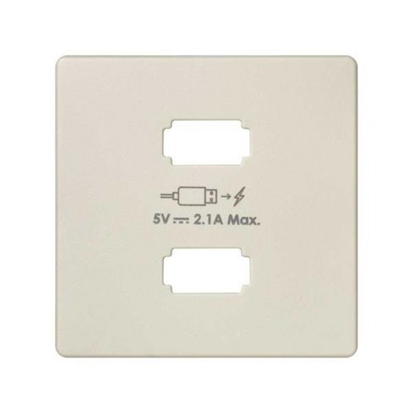SIMON 8211096-031 Placa cargador SIMON 82 2xUSB 5V DC 2,1 tipo A marfil
