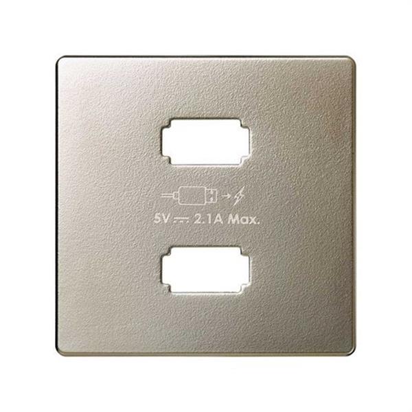 SIMON 8211096-034 Placa cargador SIMON 82 2xUSB 5V DC 2,1 tipo A cava mate