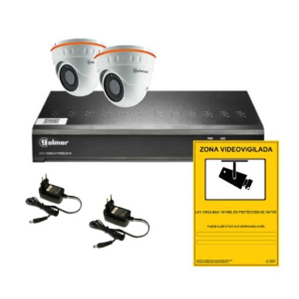 GOLMAR 31600901 *Kit-2DHVR1 con DVR y 2 domos 1080p