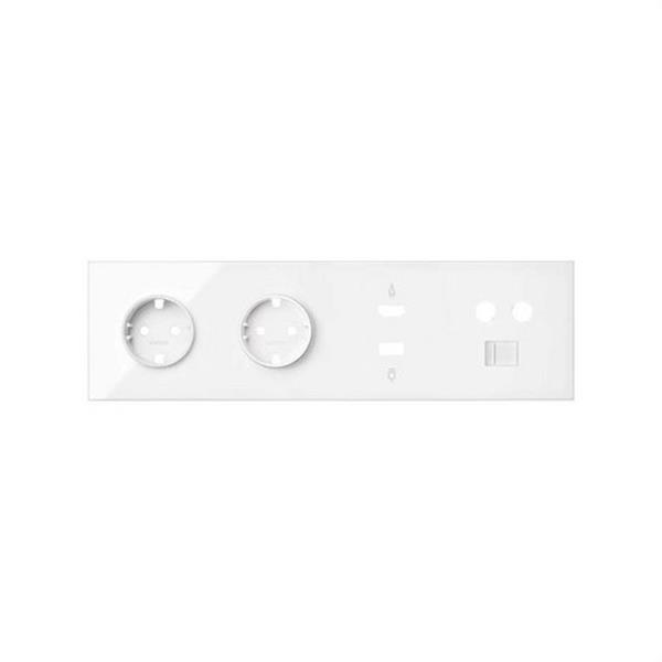 SIMON 10020402-130 Kit frontal SIMON 100 con 4 elementos+2 bases+HDMI+USB+TV/SAT+RJ45 blanco