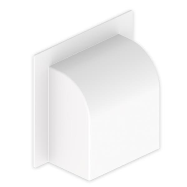 UNEX 31683-02 Pasamuros acodado 60x100 U24X blanco RAL9010