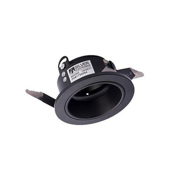 SILVER ELECTRONICS 920202 Aro de diseño SONA basculante negro / negro (GU10 no incluido)