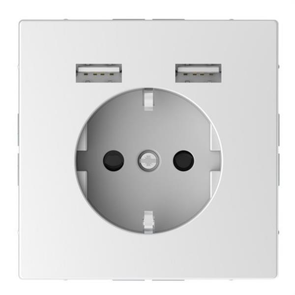 SCHNEIDER ELECTRIC MTN2366-6035 Schuko + 2 cargador USB 2,4A D-LIFE ártico