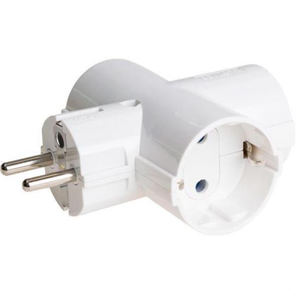 SOLERA 186F Adaptador triple 2P+T 16A 250V máximo 3.680W sistema francés en la clavija termoplástico