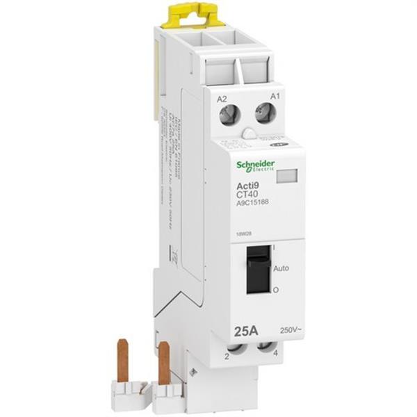 SCHNEIDER ELECTRIC A9C15188 Contactor CT iC40 2P 25A con mando manual