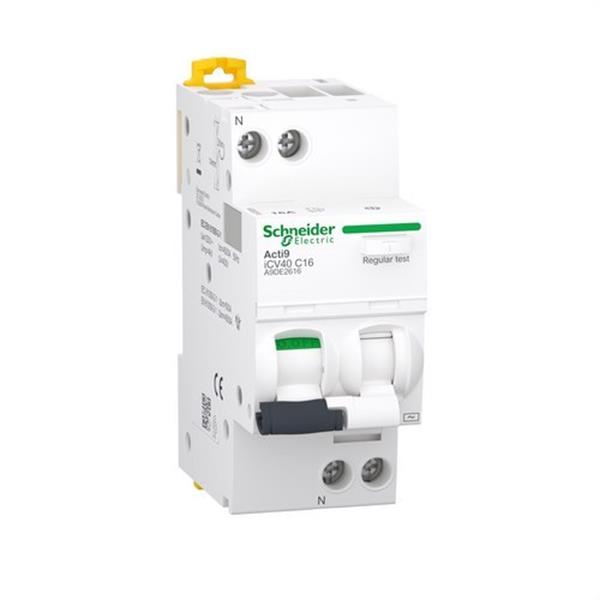 SCHNEIDER ELECTRIC A9DE2616 Disyuntor ACTI 9 iCV40 1PN C 16A 30mA AC RCBO