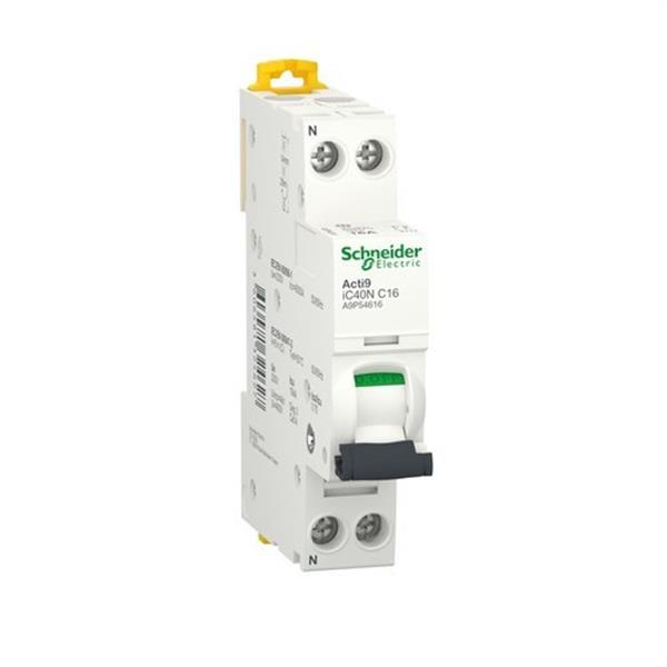 SCHNEIDER ELECTRIC A9P54616 Interruptor automático en miniatura ACTI 9 IC40N 1PN C 16A 6000A/10kA