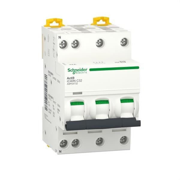 SCHNEIDER ELECTRIC A9P54732 Interruptor automático en miniatura ACTI 17 IC40N 3PN C 32A 6000A/10kA