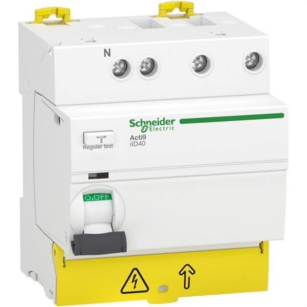 SCHNEIDER ELECTRIC A9R63740 Disyuntor ACTI9 iID40 3PN 40A 30mA AC RCCB