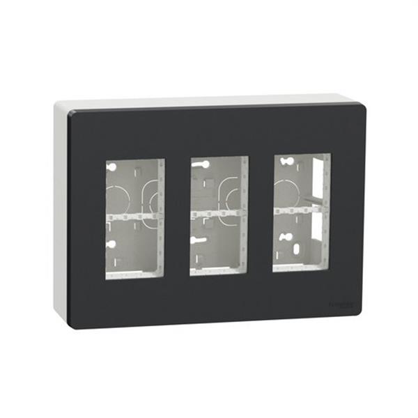 SCHNEIDER ELECTRIC NU123454 Puesto de trabajo 3 columnas superficie antracita