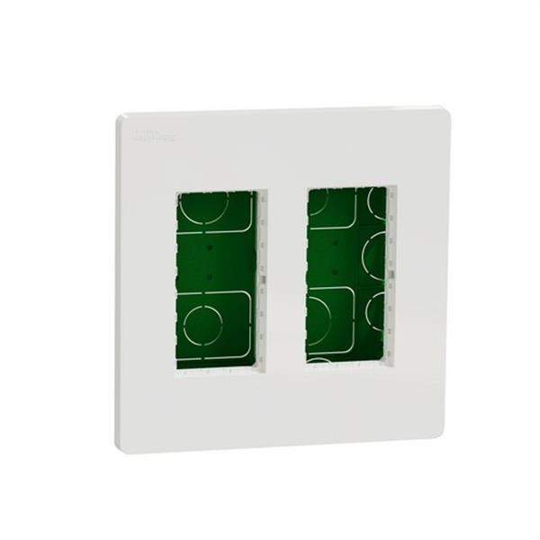 SCHNEIDER ELECTRIC NU172418 Puesto de trabajo 2 columnas empotrar polar