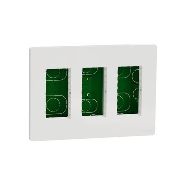 SCHNEIDER ELECTRIC NU173418 Puesto de trabajo 3 columnas empotrar polar