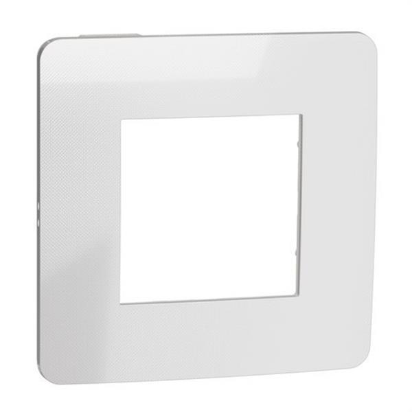 SCHNEIDER ELECTRIC NU280255 Marco 1 elemento STUDIO metal aluminio blanco