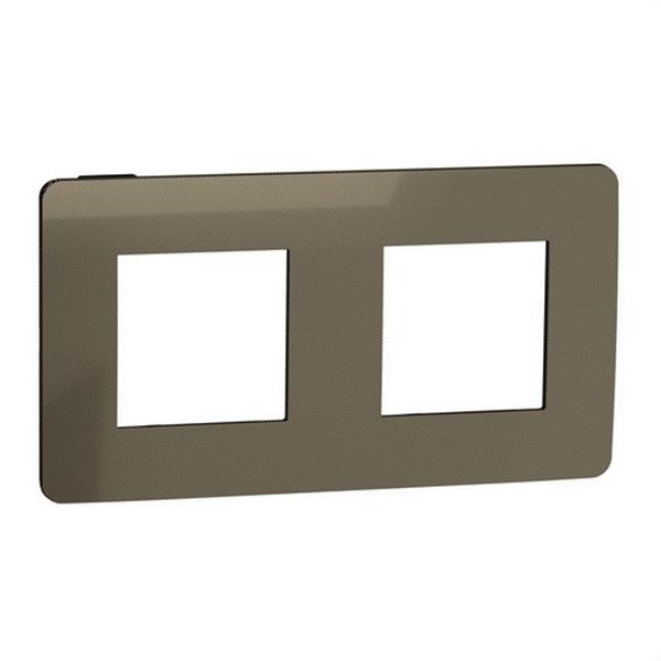SCHNEIDER ELECTRIC NU280452 Marco 2 elementos STUDIO metal bronce negro