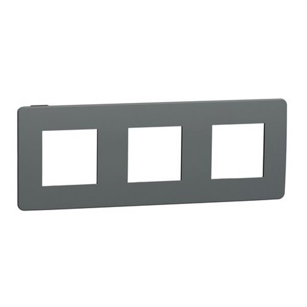 SCHNEIDER ELECTRIC NU280622 Marco 3 elementos STUDIO gris negro