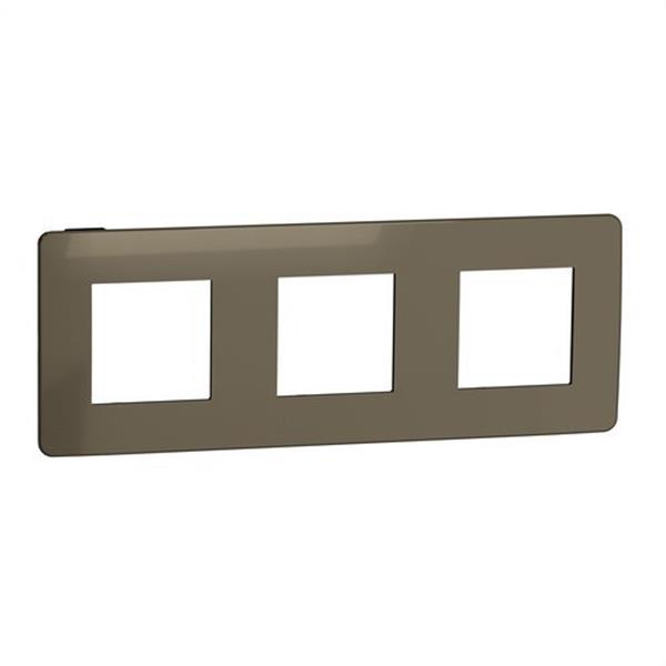 SCHNEIDER ELECTRIC NU280652 Marco 3 elementos STUDIO metal bronce negro
