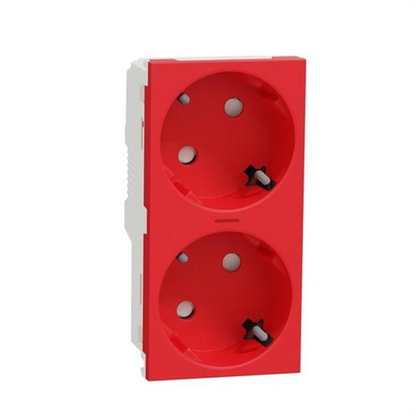 SCHNEIDER ELECTRIC NU306703AS Schuko doble RAPTOR con piloto rojo