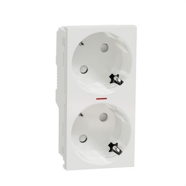 SCHNEIDER ELECTRIC NU306754AS Schuko doble RAPTOR con piloto antracita