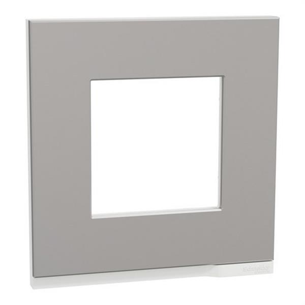 SCHNEIDER ELECTRIC NU600280 *Marco 1 elemento PURE acero