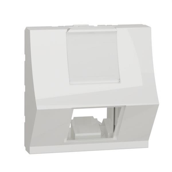 SCHNEIDER ELECTRIC NU940718 Carátula toma RJ45 inclinada 2 módulos polar