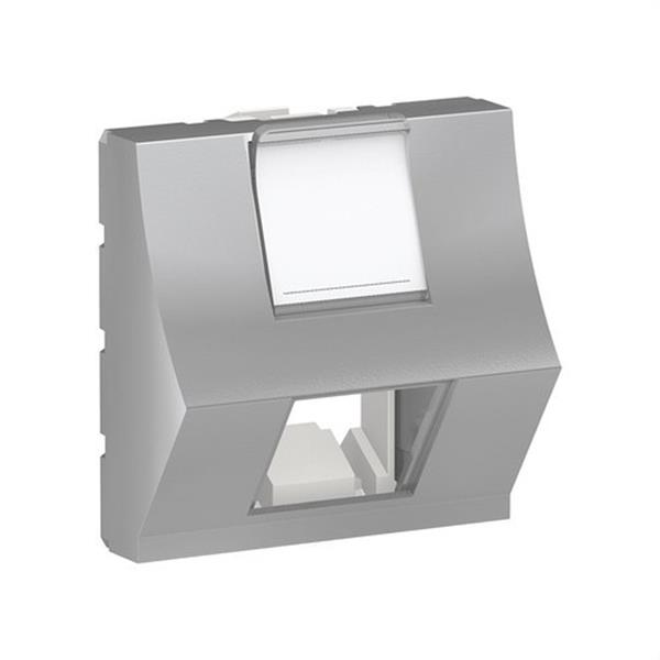 SCHNEIDER ELECTRIC NU940730 Carátula toma RJ45 inclinada 2 módulos aluminio
