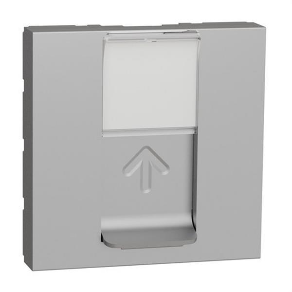 SCHNEIDER ELECTRIC NU941130 Carátula toma RJ45 2 módulos aluminio