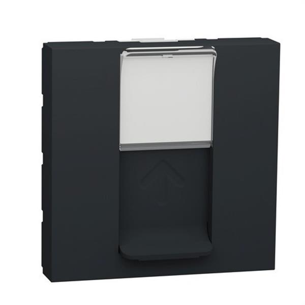 SCHNEIDER ELECTRIC NU946154 Caratula RJ45 2 módulos Keystone antracita