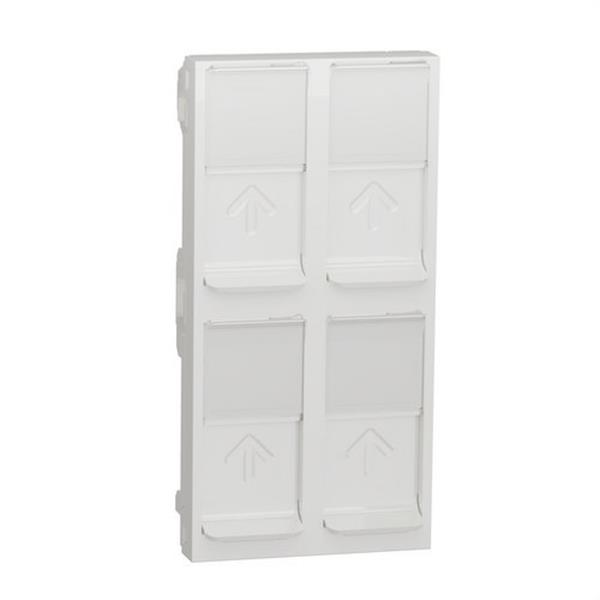 SCHNEIDER ELECTRIC NU946318 Tapa Cuádruple RJ45 Keystone polar