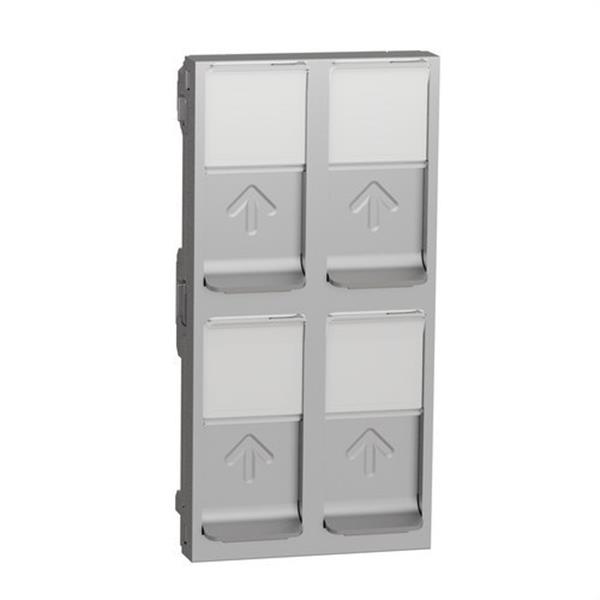 SCHNEIDER ELECTRIC NU946330 Tapa Cuádruple RJ45 Keystone aluminio