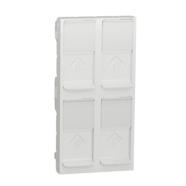 SCHNEIDER ELECTRIC NU947918 Tapa Cuádruple RJ45 S-One polar