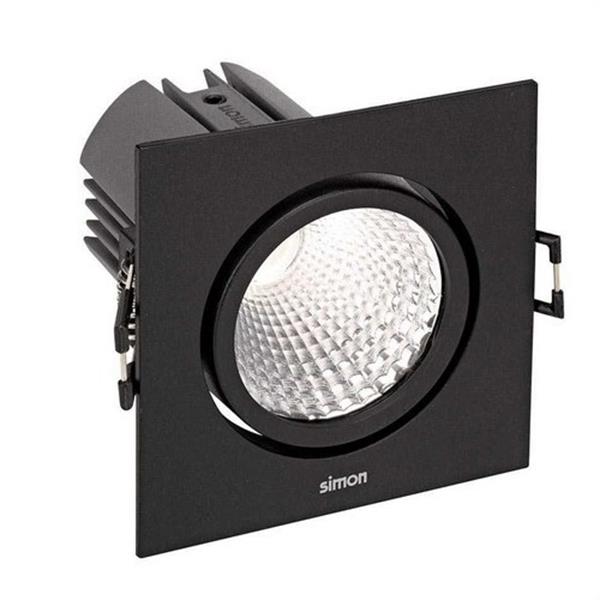 SIMON 70324038-482 Downlight SIMON 703.24 orientable cuadrado 2700K óptica Wide flood negro