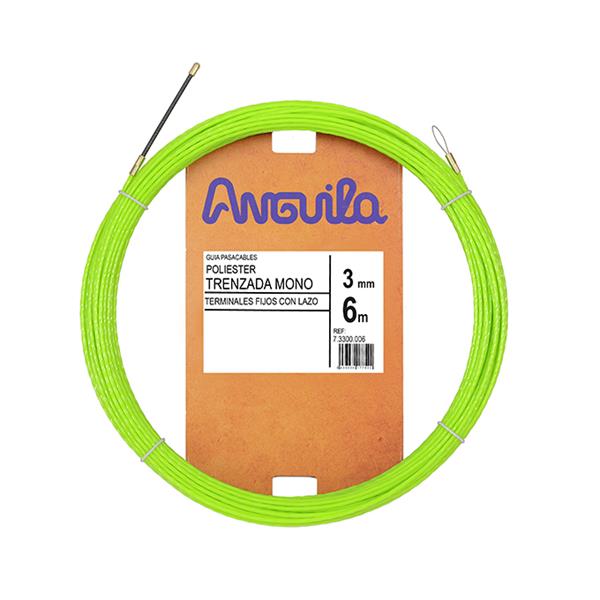ANGUILA 73300006 Trenza monofilamento poliéster ANGUILA diámetro 3mm 6m con nuevos terminales diámetro 5mm f
