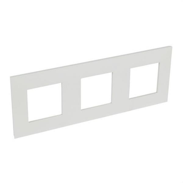 LEGRAND 741003 Placa VALENA NEXT con 3 elementos blanco
