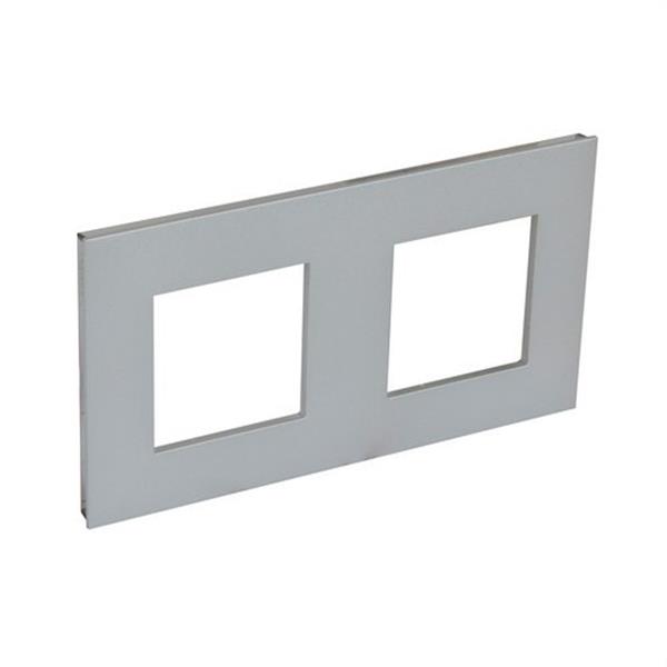 LEGRAND 741032 Placa VALENA NEXT con 2 elementos aluminio