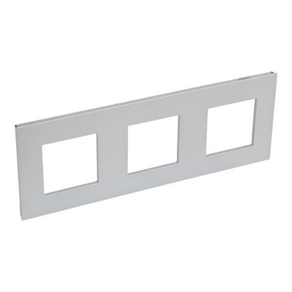 LEGRAND 741033 Placa VALENA NEXT con 3 elementos aluminio