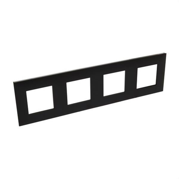 LEGRAND 741054 Placa VALENA NEXT con 4 elementos dark