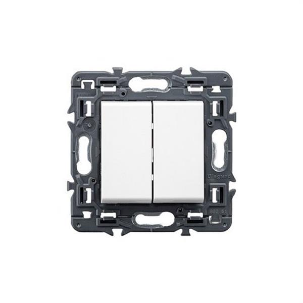 LEGRAND 741245 Conmutador doble 1P 10AX blanco