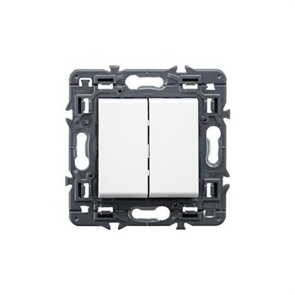 LEGRAND 741257 Pulsador inversor doble VALENA NEXT 1P 6A blanco