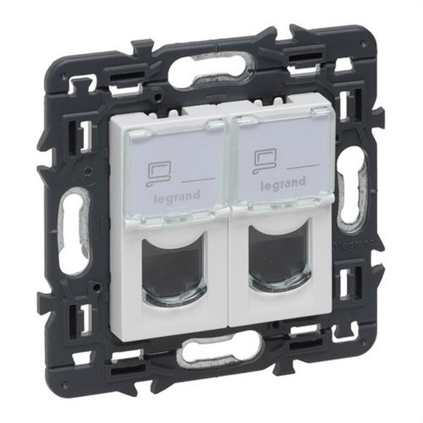 LEGRAND 741276 Base VALENA NEXT 2XRJ45 UTP categoría 6 blanco